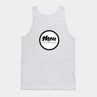 Moncoupdcoeur Black circle Logo Tank Top